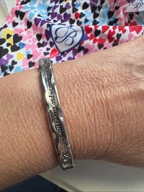 Brighton Silver Textured Bangle Bracelet